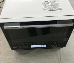 現状品 東芝 過熱水蒸気オーブンレンジ 30L 石窯ドーム 300℃ 2段調理 ER-SD3000(W) グランホワイト フラットテーブル