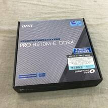 現状品 MSI マザーボード PRO H610M-E DDR4 第14/13/12世代Intel(LGA1700)対応1xPCI-e 4.0 x16 Micro-ATX [Intel H610 搭載] MB6174_画像1