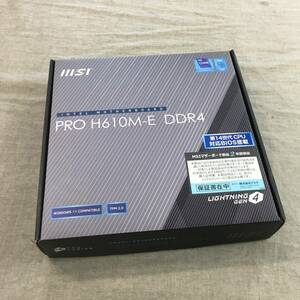 現状品 MSI マザーボード PRO H610M-E DDR4 第14/13/12世代Intel(LGA1700)対応1xPCI-e 4.0 x16 Micro-ATX [Intel H610 搭載] MB6174