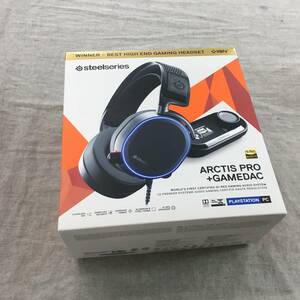 現状品 SteelSeries ゲーミングヘッドセット Arctis Pro + Game DAC 有線 ブラック ハイレゾ MixAmp PC PS4 PS5 対応 61453