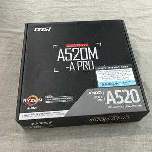 現状品 MSI マザーボードA520M-A PRO 【Ryzen 5000シリーズ (AM4)対応】 Micro ATX [AMD A520搭載] MB5136