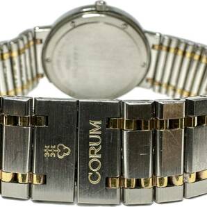 1円〜 Y CORUM コルム ロムルス 43.903.21 ブラックダイヤル ローマベゼル メンズ クォーツ デイト アンティーク 時計 72204188の画像10