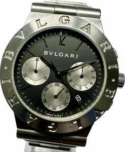 1円〜 Y BVLGARI ブルガリ ディアゴノ スポーツ CH35S クロノグラフ メンズ クォーツ デイト 付属品 純正ベルト ジャンク 時計 72199766