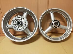 # GSX1300R LIMITED GW71A original wheel rom and rear (before and after) silver metallic mileage little beautiful goods #