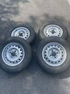 8部山 ハイゼットカーゴ 純正タイヤ付きホイール 4本セット SUPER VAN 355 145R12 6PR 12×4.00B