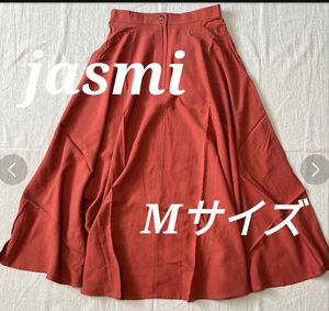 ☆Jasmi/ジャスミ☆シルク100％フレアスカート☆ロング☆Mサイズ☆ペチコート付 （新品未使用)