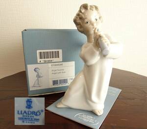 LLADRO リヤドロ「Angel flautista」可愛いフルート　天使　エンジェル　磁器人形（フィギュリン）元箱付 　MADE IN SPAIN