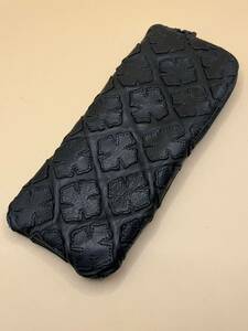  regular unused Chrome Hearts semeta Lee Cross patch leather I wear case /daga- Cross 