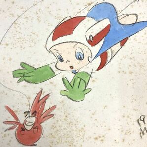 【超レアキャラ！】島充「すーぱーくん 色紙」1965.8M.Shimaのサイン「たのしい幼稚園」連載 昭和37年から昭和40年y18292500の画像2