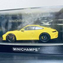 1/43 ミニチャンプス ポルシェ 911 (991.2) GT3 ツーリングパッケージ イエロー 991 後期 touring package_画像2