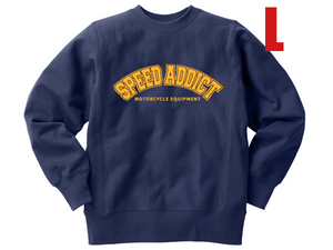 Champion Reverse Weave TYPE SPEED ADDICT COLLEGE LOGO SWEAT NAVY L/チャンピオンリバースウィーブスウェットカレッジプリントuclayale