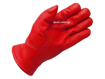 CHURCHILL GLOVE RED XS/チャーチルグローブ赤レッド裏地なし鹿革ディアスキン本革春用夏用春夏用秋用定番usa製バイク用手袋レザーグローブ_画像3