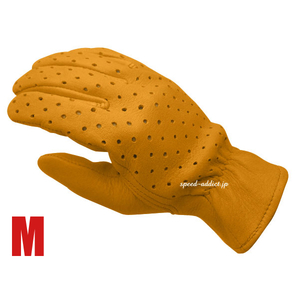 CHURCHILL GLOVE PUNCHING CA TAN M/チャーチルグローブパンチングタン茶色裏地なし春用春夏用サマーグローブレザーグローブバイク用手袋