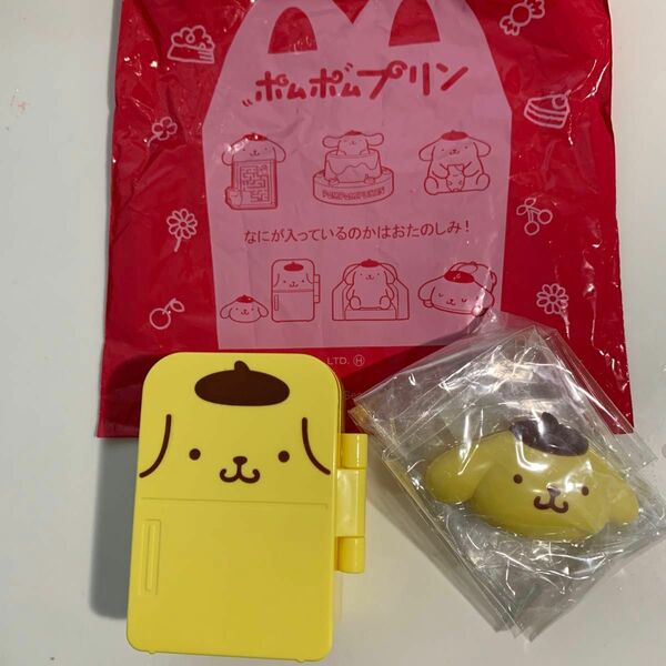 ハッピーセット ポムポムプリン　まぐねっと＆こものいれ