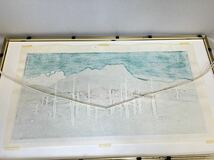  真作保証 畦地梅太郎 1985年「石鎚山」AP版 木版画 　展示会購入150万_画像10