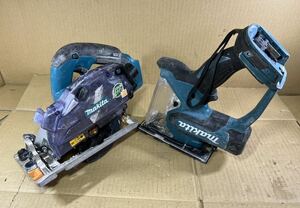 P0311-6 マキタ makita 125㎜充電式防じんマルノコ KS521D + 充電式ボードカッタ SD180D 本体のみ 2個セット＊ジャンク