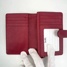 COACH コーチ 財布 二つ折り財布 赤色 Z028_画像3