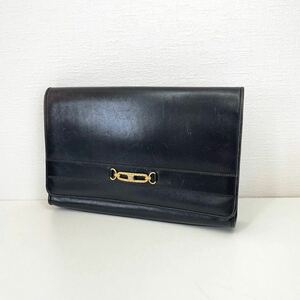 CELINE セリーヌ ビンテージ クラッチバッグ パーティーバッグ ブラック 黒色 Z110