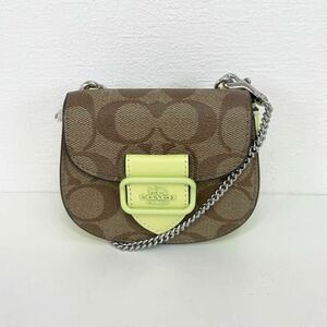 【新品未使用】COACH コーチ クロスボディ ショルダーバッグ ポシェット ミニバッグ シグネチャー チェーンショルダー