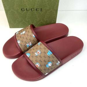 【未使用品】GUCCI グッチ 靴 ドラえもん Doraemon フラット シャワーサンダル ラバー サイズ9 a194