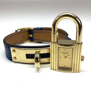 Hermes Hermes Kelly Watch Watch Ladies Lizard Blue Operation подтвердила A163