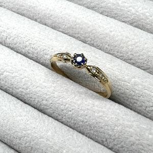 [ new goods unused ] 4°Cyondo sealing ring 1.49g k18 diamond sapphire 12 number J018