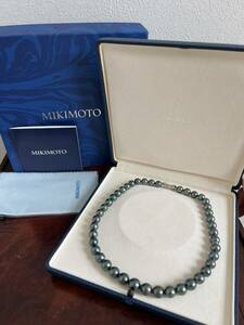 12mm大珠 ミキモト MIKIMOTO 黒蝶貝 パールネックレス K18 真珠