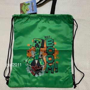  my n craft * knapsack * creeper *TNT* green *napsak/ towel bag pool bag pouch 