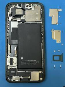 ★ 純正 iPhone 13 バックパネル筐体 + カメラ + バッテリー100% ※ グリーン ※ 良品 ★