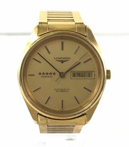 【SR249】稼動品 LONGINES ロンジン ADMIRAL アドミラル 5スター デイデイト 自動巻き 25石 ゴールド文字盤 L76342 メンズ 腕時計 φ50.25