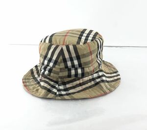 【SM922】BURBERRY バーバリー ノバチェック バケットバット バケハ 帽子 ハット Mサイズ 100%コットン ファッション 服飾小物