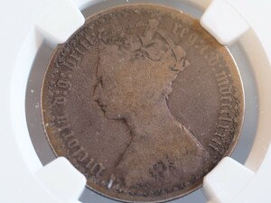 (最低鑑定)イギリス ヴィクトリア女王★2シリング 銀貨★ゴチック フローリン NGC 鑑定済み アンティークコイン 古銭