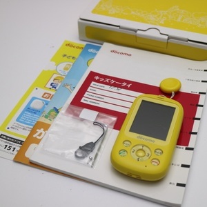 超美品 F-03J キッズケータイ イエロー 即日発送 ガラケー DoCoMo 富士通 本体 白ロム あすつく 土日祝発送OK