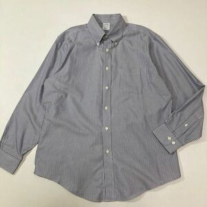 241 美品 BROOKS BROTHERS REGENT ノンアイロン ストライプ ボタンダウン 長袖シャツ サイズL スーピマコットン アメリカ生地 40306C