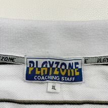 65 ON THE COURT オンザコート PLAY ZONE ボーダー 半袖 ポロシャツ サイズXL バスケットボール ロゴ刺繍 スポーツ プレイゾーン 40320T_画像3