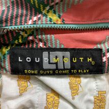 286 LOUDMOUTH ラウドマウス チェック 総柄 ストレッチ スラックスパンツ サイズW30 L32 GOLF ゴルフ ロゴ刺繍 スポーツ レディース 40311L_画像3