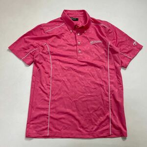 70 Taylor Made TaylorMade кнопка down рубашка-поло с коротким рукавом размер O GOLF Golf Logo вышивка спорт тренировка розовый 40320AK