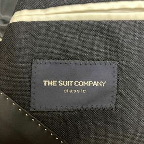 305 美品 極上 THE SUIT COMPANY CLASSIC エクスクルーシブファインシルク 2B テーラードジャケット 180cm-6Drop 本切羽 背抜 麻混 40323Rの画像5