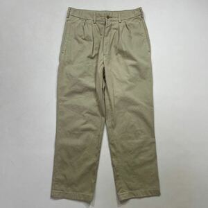 48 BARRY BRICKEN Bally yellowtail  ticket USA made work pants 2 tuck chino pants size 30 cotton sand beige American Casual men's 40328K