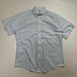 49 Brooks Brothers ブルックスブラザーズ ストライプ ボタンダウン 半袖 シャツ Classic ノンアイロン SUPIMA COTTON ビジネス 40328Y