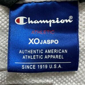 70 Champion チャンピオン ウォームアップ ジップアップ ノースリーブ ジャケット サイズXO ロゴ刺繍 スポーツ トレーニング 白 黒 40320ACの画像3