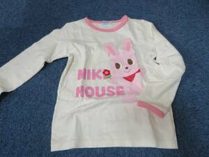 ★miki HOUSE⑨◆120◆女子用うさぎさん長袖Tシャツ◆中古★