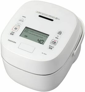 TOSHIBA 真空圧力IHジャー炊飯器 炎匠炊き(5.5合炊き) ホワイト RC-10VST(W(中古品)