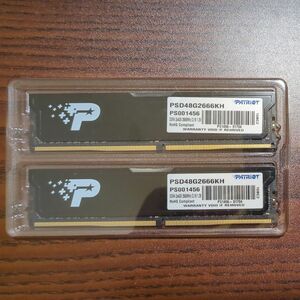 【中古】Patriot MemoryPSD48G2666KH [DDR4 PC4-21300 4GB 2枚組]