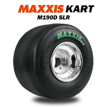 フロント2本セット MAXXIS SLR M190D レーシングカート用 KART TIRE 10ｘ4.50-5 グリーンレタリング 2018年製 法人宛送料無料_画像1