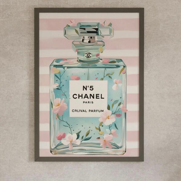 H061 アートポスター シャネル CHANEL 春 ピンク 水色 可愛い