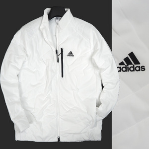 R205 新品 定価2万 アディダス ゴルフ 中綿 ダブルジップ ジャケット ブルゾン (サイズ:2XL) adidas GOLF 軽量 ゴルフウェア 白