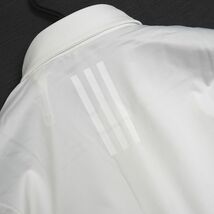 R230 新品 アディダスゴルフ 裏起毛 ボタンダウン ポロシャツ 長袖 (サイズ:XL) adidas GOLF ゴルフウェア ホワイト_画像4