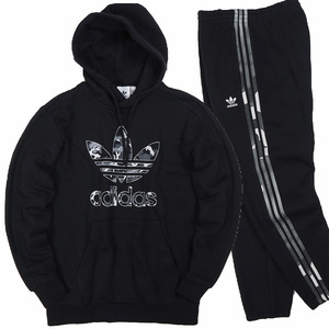 R273 新品 アディダス オリジナルス 裏起毛 セットアップ スウェット 上下セット パーカー パンツ adidas originals カモ柄 (サイズ:L)