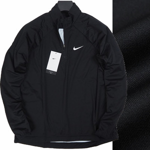 R210 新品 ナイキ ゴルフ レペル ハーフジップ ブルゾン ジャケット (サイズ:XL) NIKE GOLF ゴルフウェア ブラック 春秋